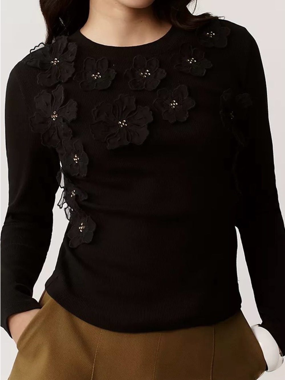 Anthropologie 3D Floral Shirt. Size M